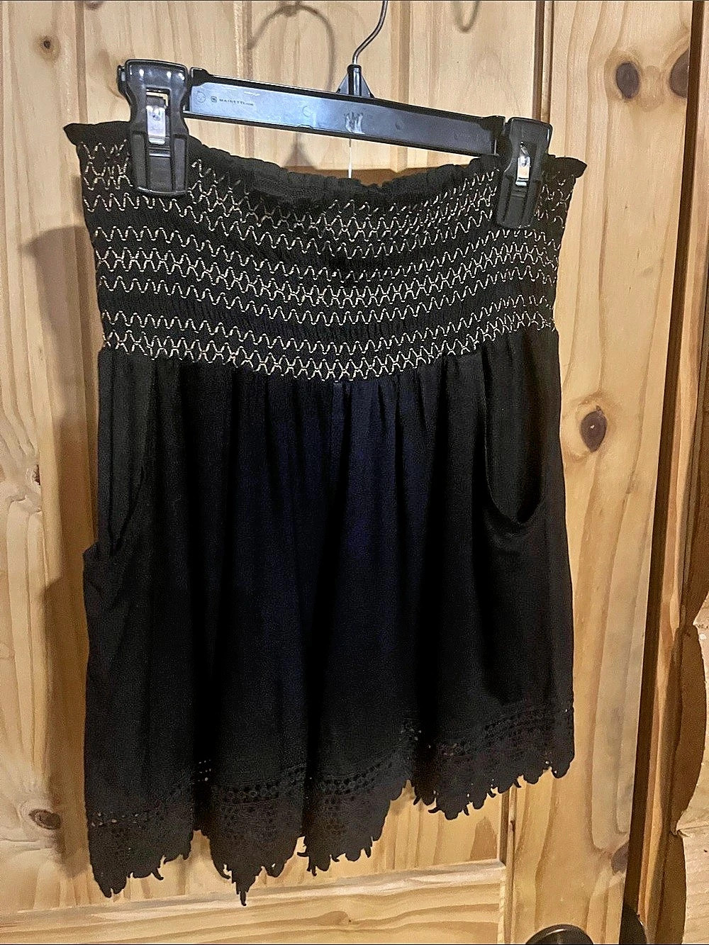 Earthbound Trading Co. Black Mini Skirt Size Small NWT